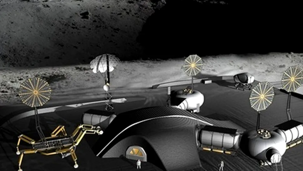 Praf lunar, microunde şi un robot gigant: construcţiile lunare în viziunea NASA