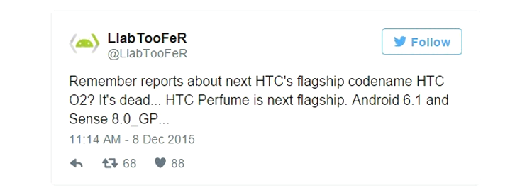 HTC Perfume, următorul top de gamă HTC vine cu Android 6.1