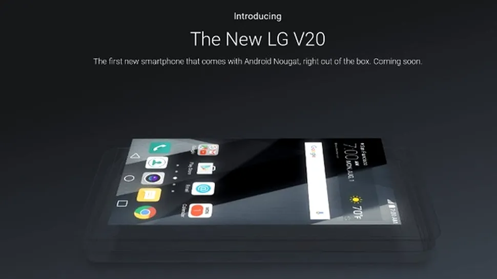 LG V20 va fi primul smartphone echipat cu Android 7.0 Nougat din fabrică