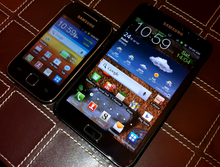 Samsung Galaxy Note vs Galaxy Y