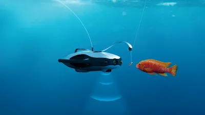 Drona-pescar care poate filma la calitate 4K sub apă