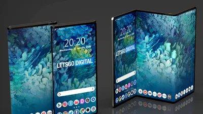 Telefonul „evantai”, cu ecran pliabil pe trei laturi, apare menționat într-un nou brevet Samsung