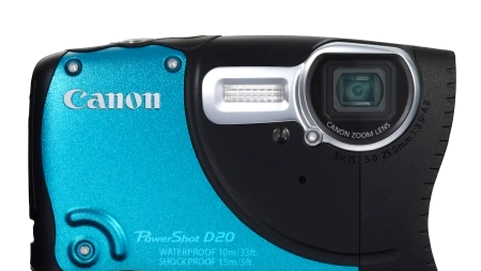 Canon PowerShot D20 - calitate şi rezistenţă îmbunătăţite