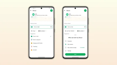 WhatsApp redesenează secțiunea „About” pe Android și simplifică gestionarea statusului personal