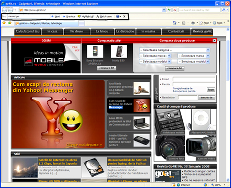 Find As You Type in Internet Explorer 7