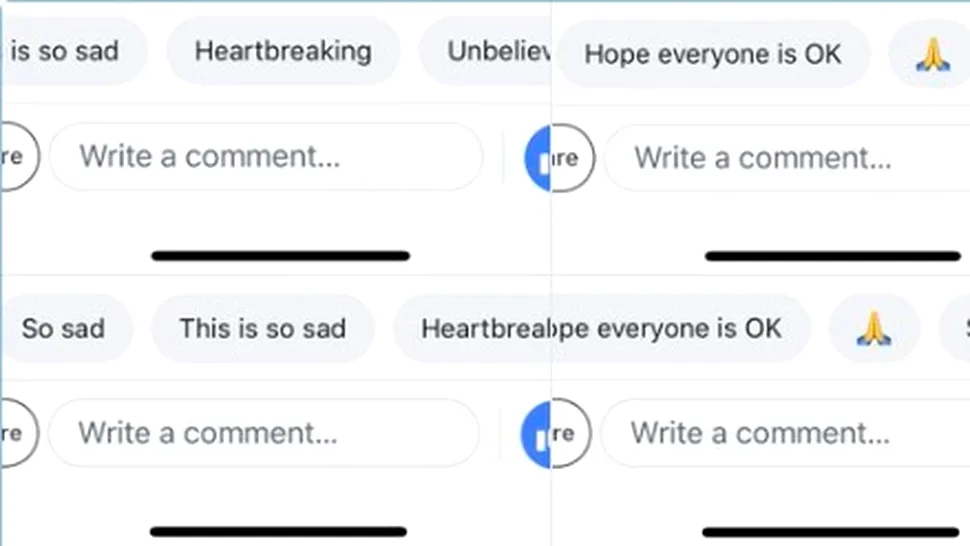 Facebook testează auto-completarea mesajelor lăsate drept comentarii pe Live Stream-uri