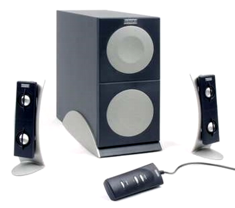 Laser frate, subwoofer cu două difuzoare şi sateliţi din Mylar