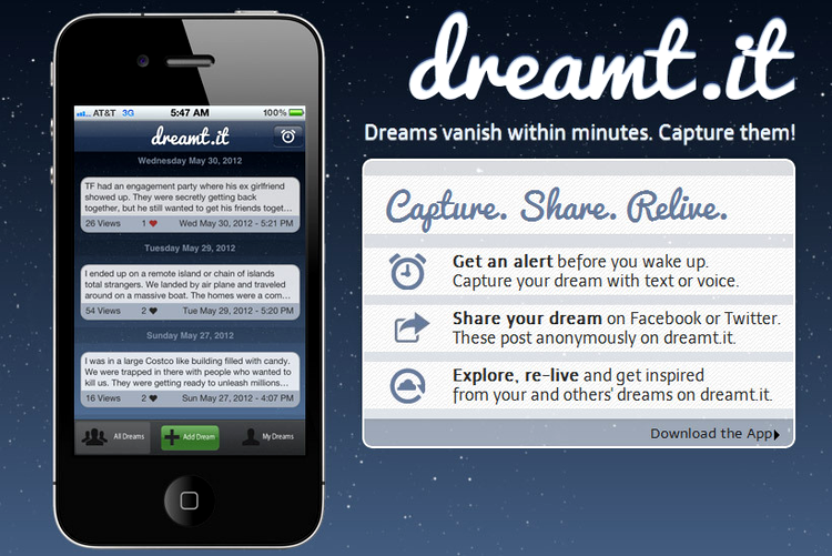 Dreamt It, disponibilă gratuit în App Store