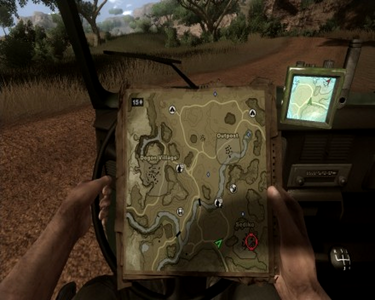 Far Cry 2 - o parte din harta imensa