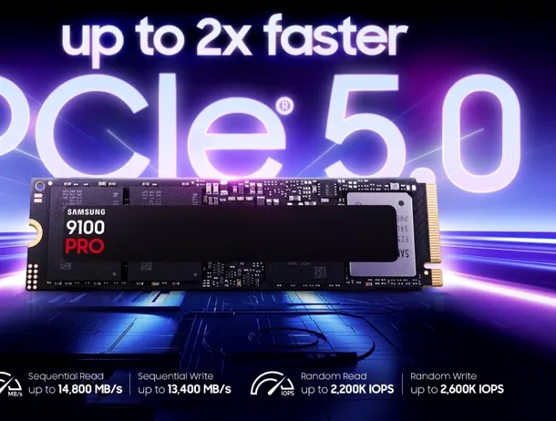 Samsung a lansat SSD-ul 9100 Pro PCIe 5.0 de 8 TB