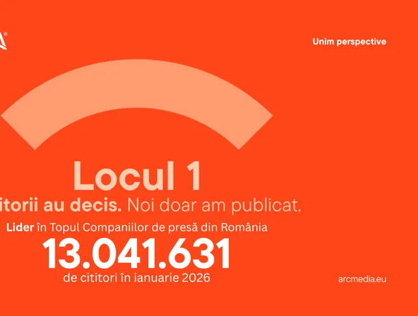 Locul 1. Două luni consecutiv. Peste 13 milioane de cititori. ARCMEDIA continuă să stabilească standardul în presa online din România