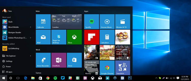 Windows 10 vine cu Start Menu îmbunătăţit