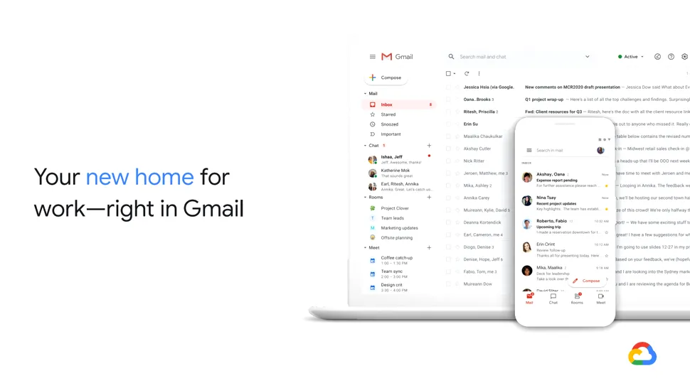 Google include serviciile Chat și Meet în aplicația Gmail, sperând că faima celui din urmă se va lipi și de cele două