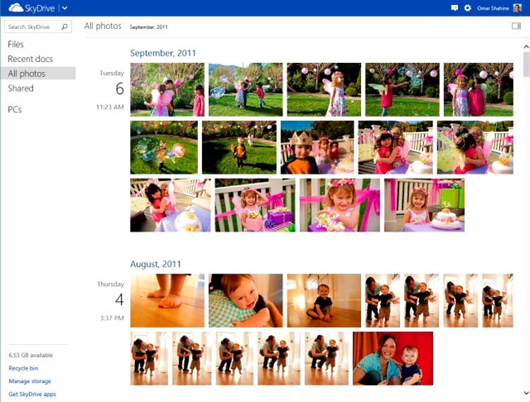 SkyDrive primeşte mod de vizualizare timeline pentru fotografii