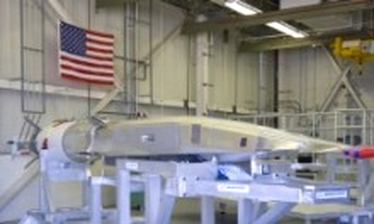 Boeing X-51A în hangar