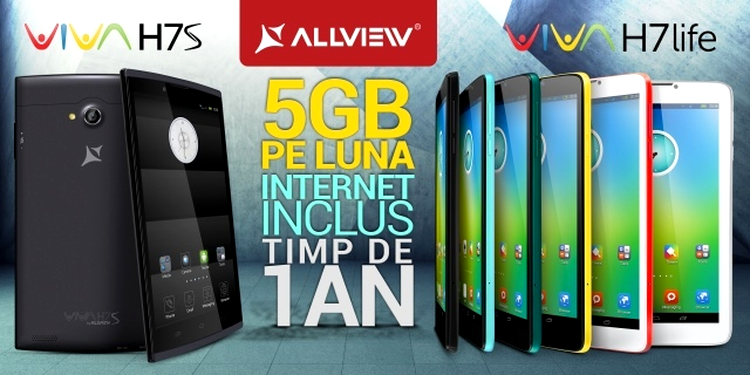 Allview prezintă tabletele Viva H7 life şi Viva H7 S, cu pachet de internet inclus