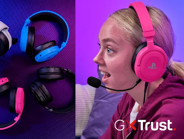 Trust extinde gama de căști Forta Gaming licențiate PlayStation cu noile ediții Starlight Blue și Nova Pink