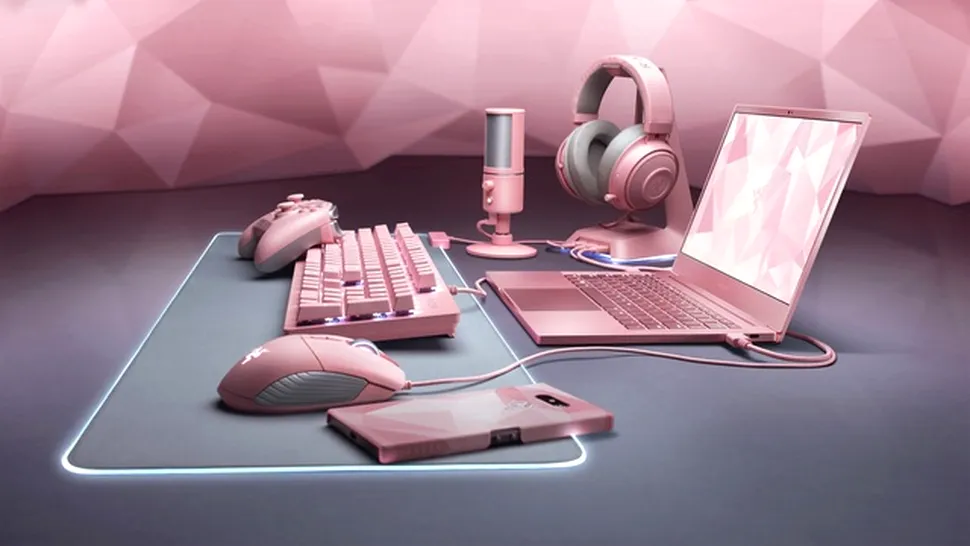 Razer lansează produse de gaming roz din seria Quartz Pink, cu ocazia Valentine's Day