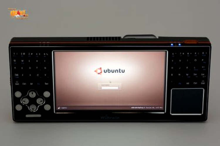 Ubuntu 7.10 rulând pe Wibrain B1LH