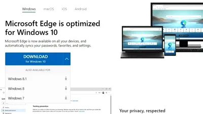 Browser-ul Edge nu va mai funcționa pe Windows 7. Microsoft încurajează upgrade la Windows 10