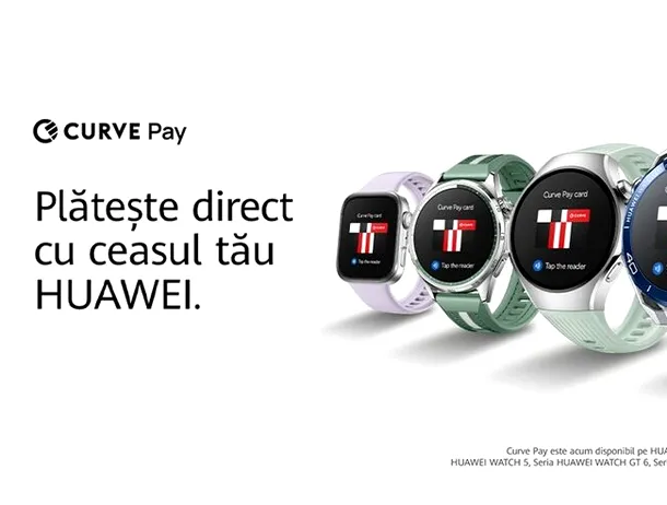 HUAWEI anunță introducerea serviciului Curve Pay Contactless în peste 30 de piețe europene