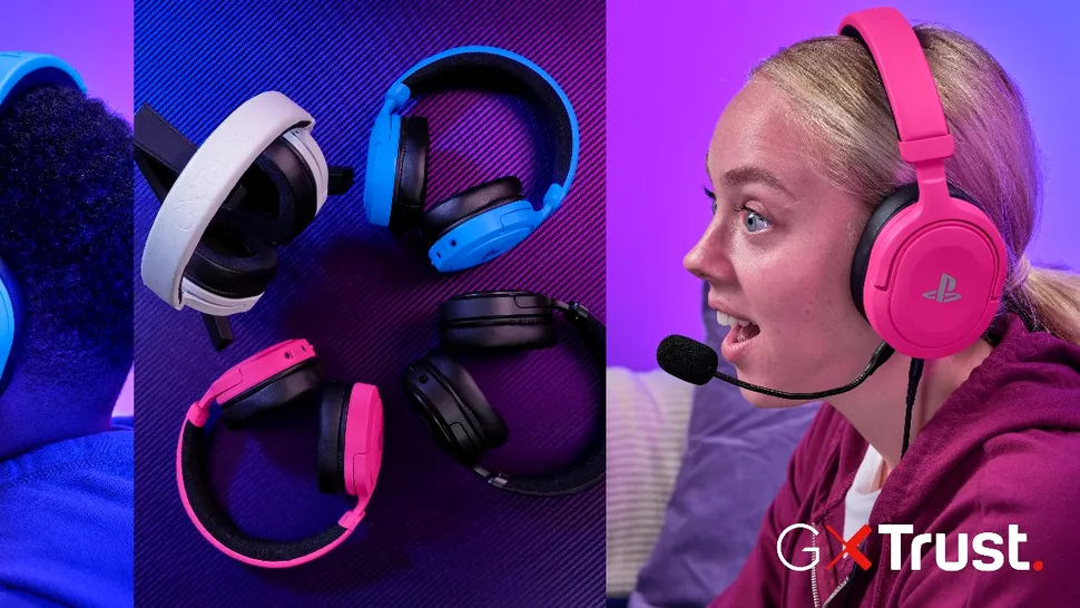 Trust extinde gama de căști Forta Gaming licențiate PlayStation cu noile ediții Starlight Blue și Nova Pink