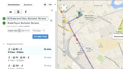 Google Transit se extinde în şapte oraşe mari din România