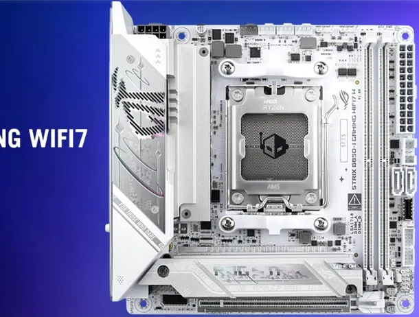 ROG STRIX B850-I Gaming WIFI7 W, o placa de bază ASUS pe … alb