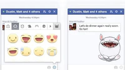 Facebook Stickers - emoticoanele gigant invadează web chat-ul  de pe Facebook