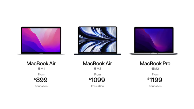 macbook pro air m2 price