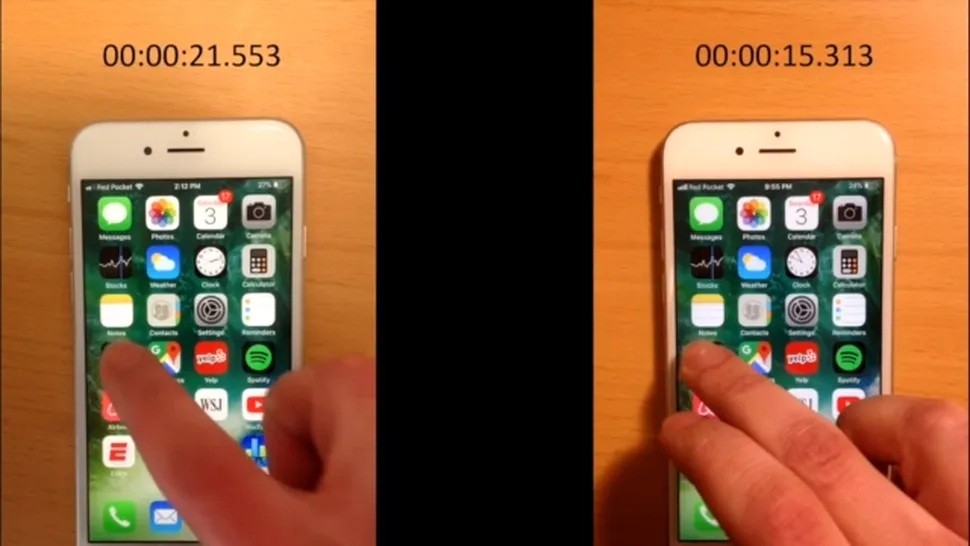 Performanţele iPhone 6s, testate înainte şi după înlocuirea acumulatorului