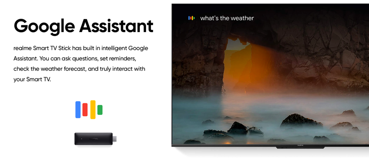 Realme 4K Smart Google TV stick assistant