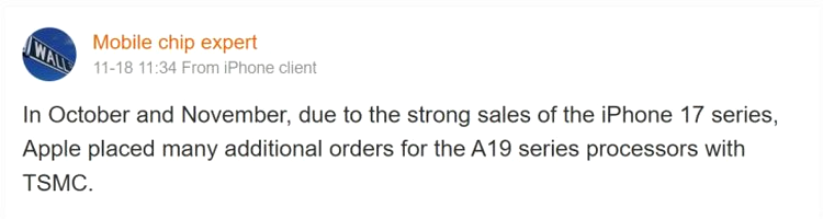 „Mobile chip expert” A19