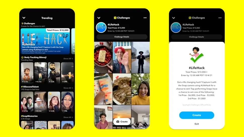 Snapchat va recompensa cu bani autorii de clipuri virale