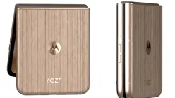 Motorola Razr 60 Ultra vine cu un spate cu model de lemn și tehnologie avansată