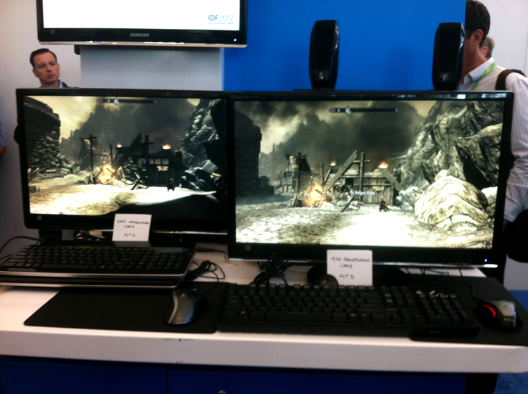 The Elder Scrolls V: Skyrim, rulat folosind procesoare Intel Haswell cu grafică integrată din seria GT2 şi GT3