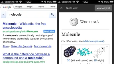 Interfaţa Google Search pentru terminale mobile s-a îmbogăţit cu opţiuni noi