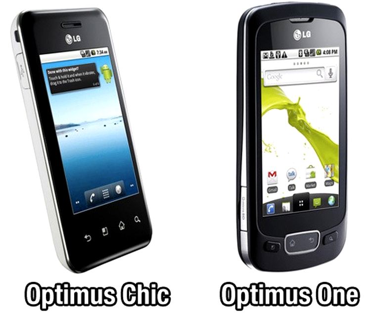 LG Optimus Chic şi Optimus One