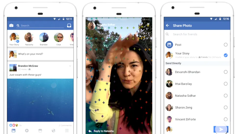 Un nou atac asupra Snapchat: Facebook integrează Stories în aplicaţia principală