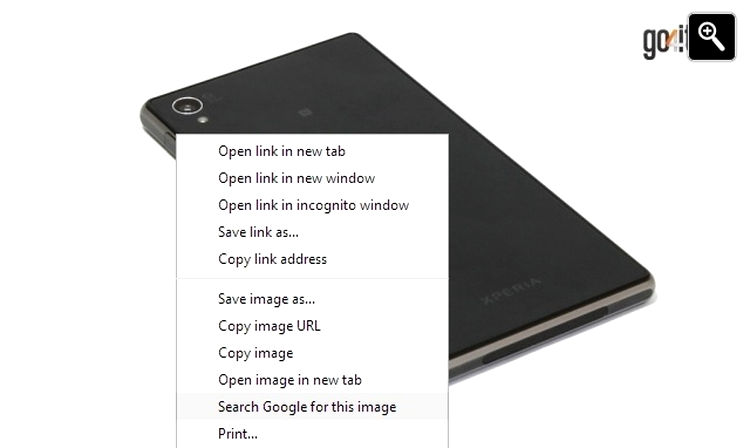 Căutarea imaginilor pe Google direct din pagină
