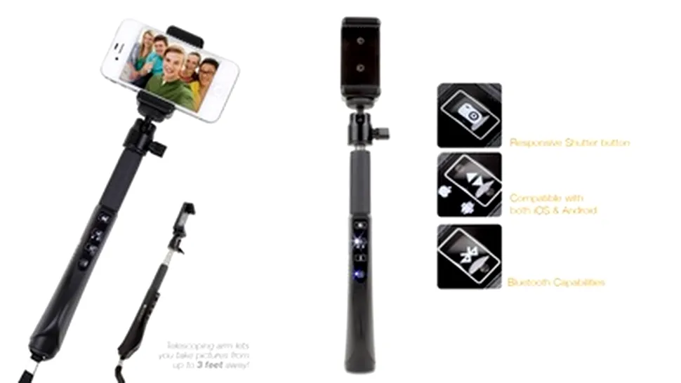 Smart Selfie Extension Arm: un monopied pentru autoportrete pe smartphone