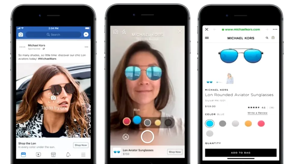 Cum arată şi funcţionează noile reclame Facebook bazate pe tehnologii AR