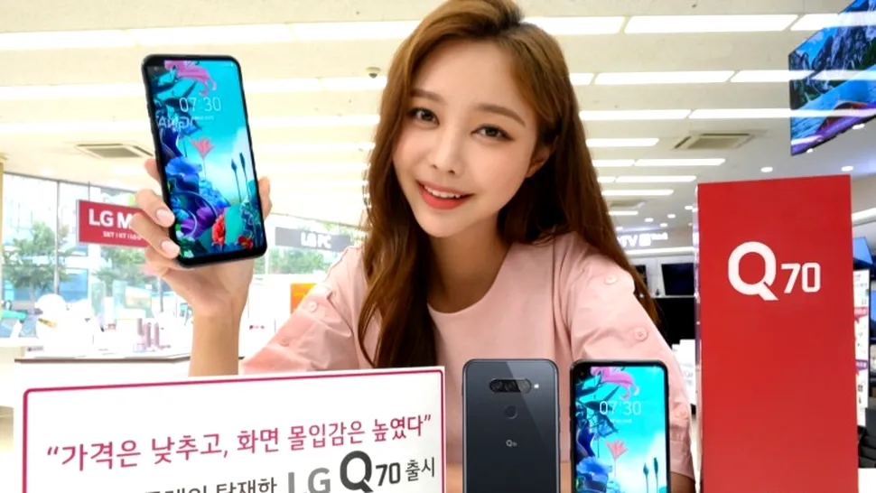 Q70 este primul smartphone LG cu ecran perforat, anunţat cu un preţ competitiv