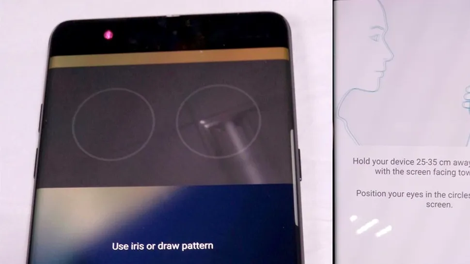 Galaxy Note7: primele imagini cu sistemul de autentificare biometrică