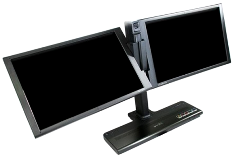 Două monitoare pe un singur stand, de la EVGA