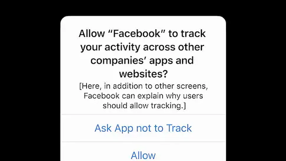 Facebook afișează posesorilor iPhone un mesaj personalizat pentru alegerea setărilor de confidențialitate