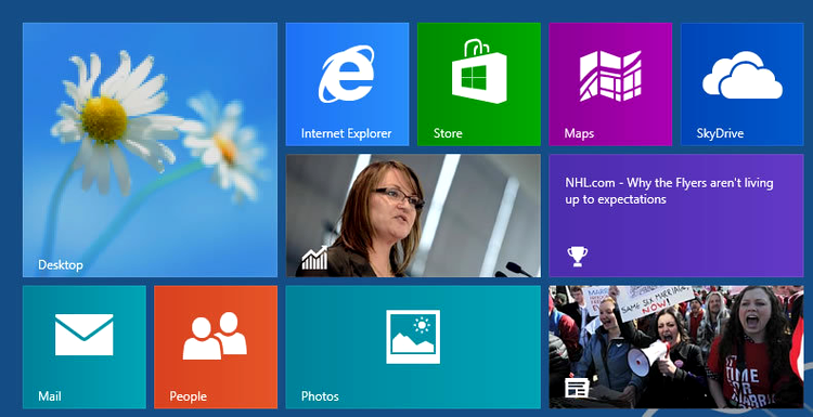 Windows 8 - ecranul de start