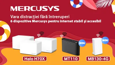 Dispozitive Mercusys care oferă internet stabil și accesibil pentru orice locuință