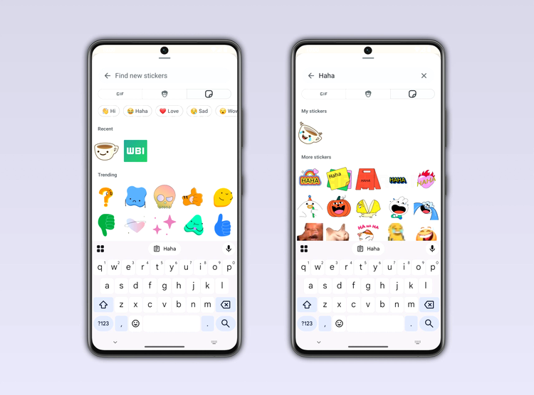 WhatsApp find stickers