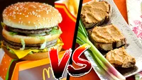 Big Mac VS pateu vegetal: Care îngrașă mai mult, de fapt? Am făcut calculul caloric